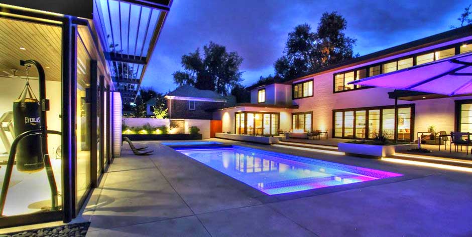 Beautiful pool in Colorado courtyard