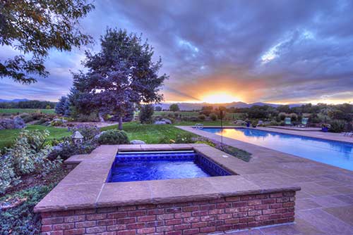 Custom Hot Tub and Pool we built in Longmont CO